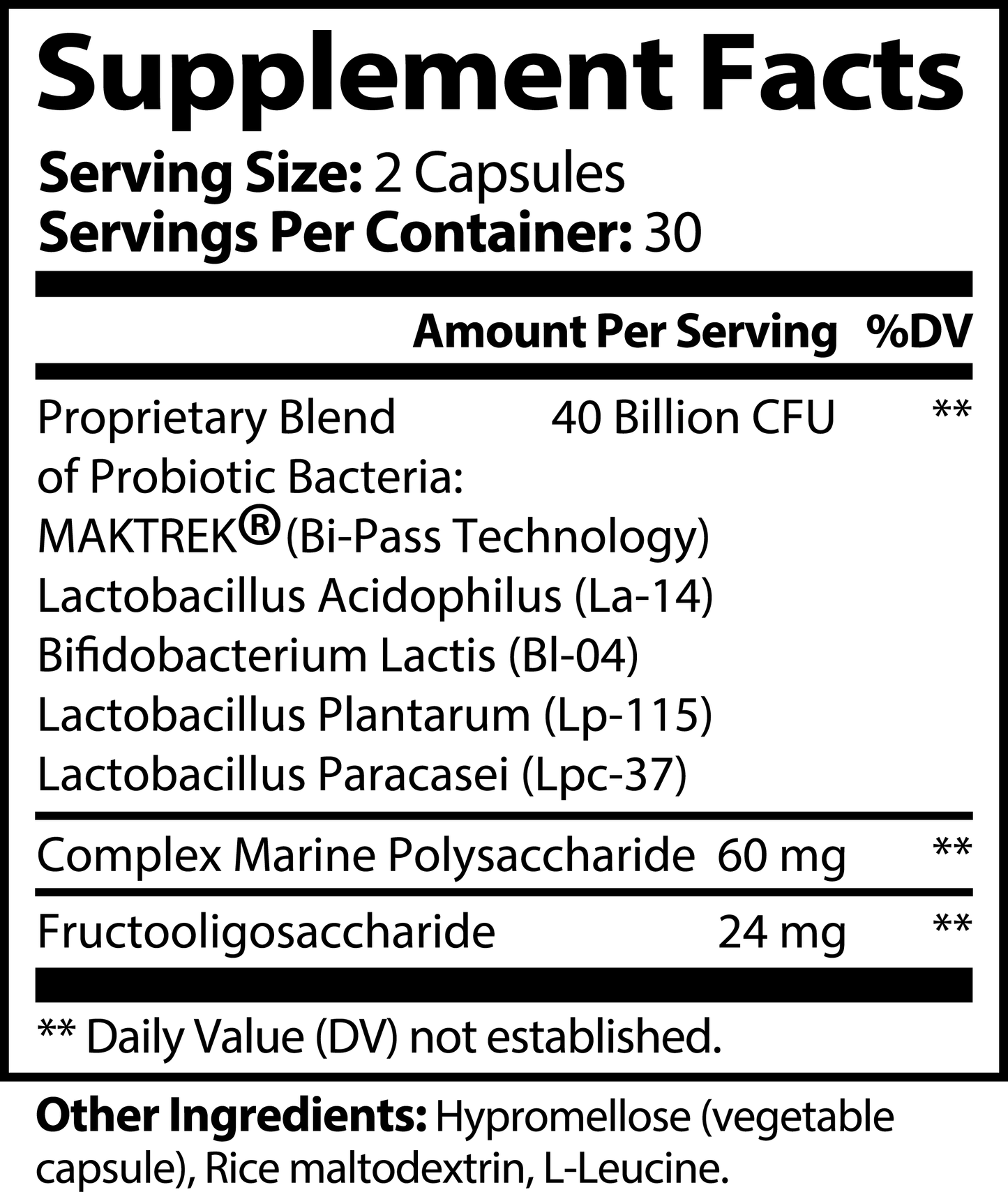 Probiotics 40 Billion CFU